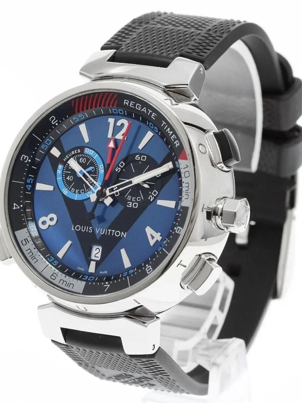 LOUIS VUITTON Tambour Regatta Q102D Chronograph alarm Quartz Men's Watch_965830